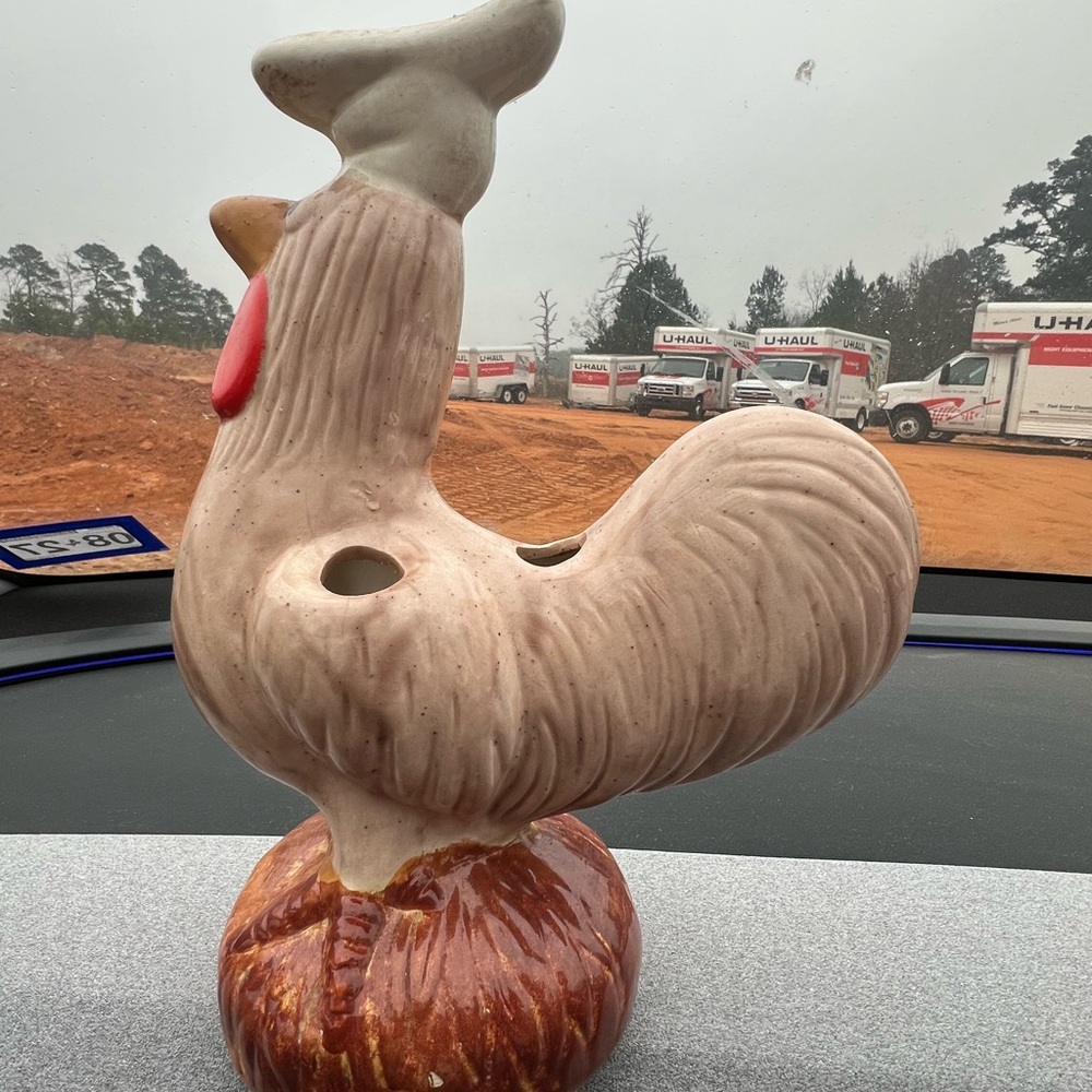 Ceramic Rooster Utensil Holder